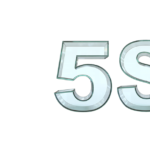 Visual representation of '5S' workplace organization method, featuring the numeral '5' alongside the letter 'S', symbolizing the key principles of Sort, Set in order, Shine, Standardize, and Sustain.